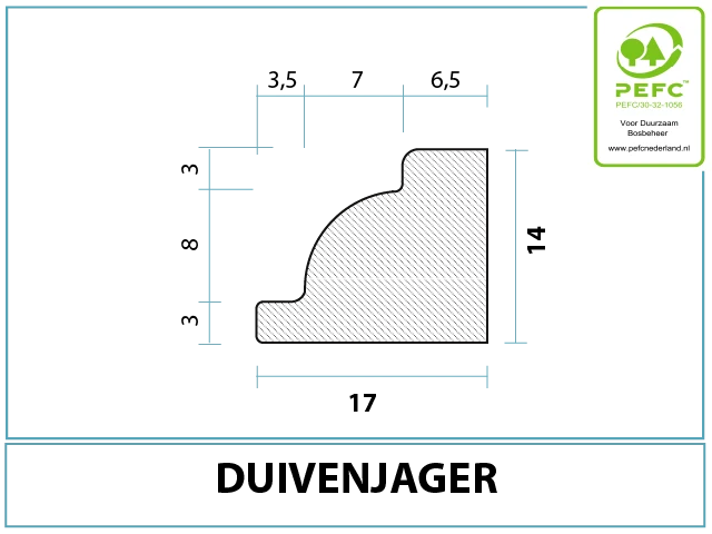 Detailtekening Duivenjager