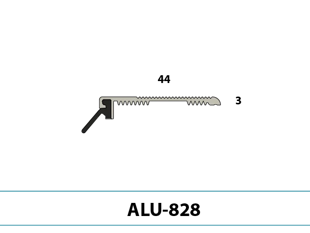 Aluminium tochtprofiel ALU-828